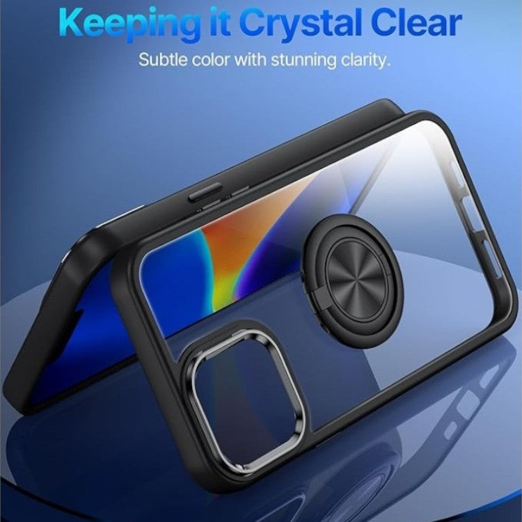 Ovitek "XYZ ring" za iPhone 15 Pro – Črna