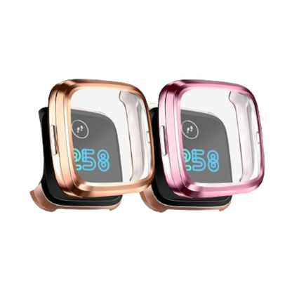 Ovitek za uro Fitbit Versa, 2 kosa - zlato roza in pink – Infostyle – Roza