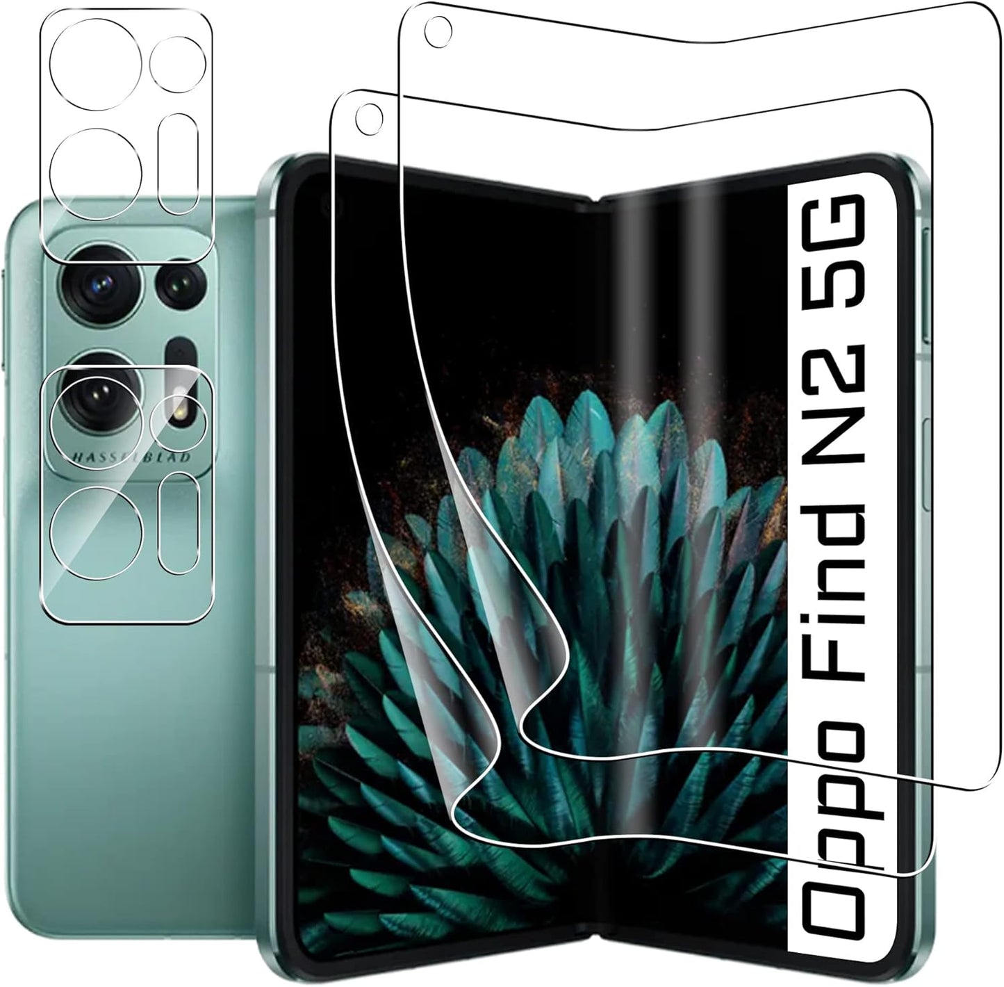 Zaštita zaslona + zaštita kamere Lemxiee za OPPO Find N2 (2+2) – set zaštite