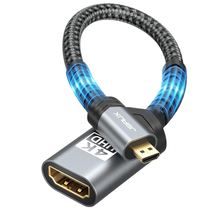 Micro HDMI moški v HDMI 2.0 ženski kabel 4K – JSAUX