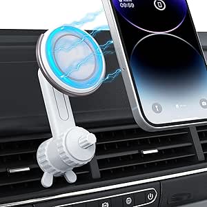 Ktryman MagSafe2 magnetski držač za automobil za telefon – 360° držač za iPhone i MagSafe uređaje - bijeli