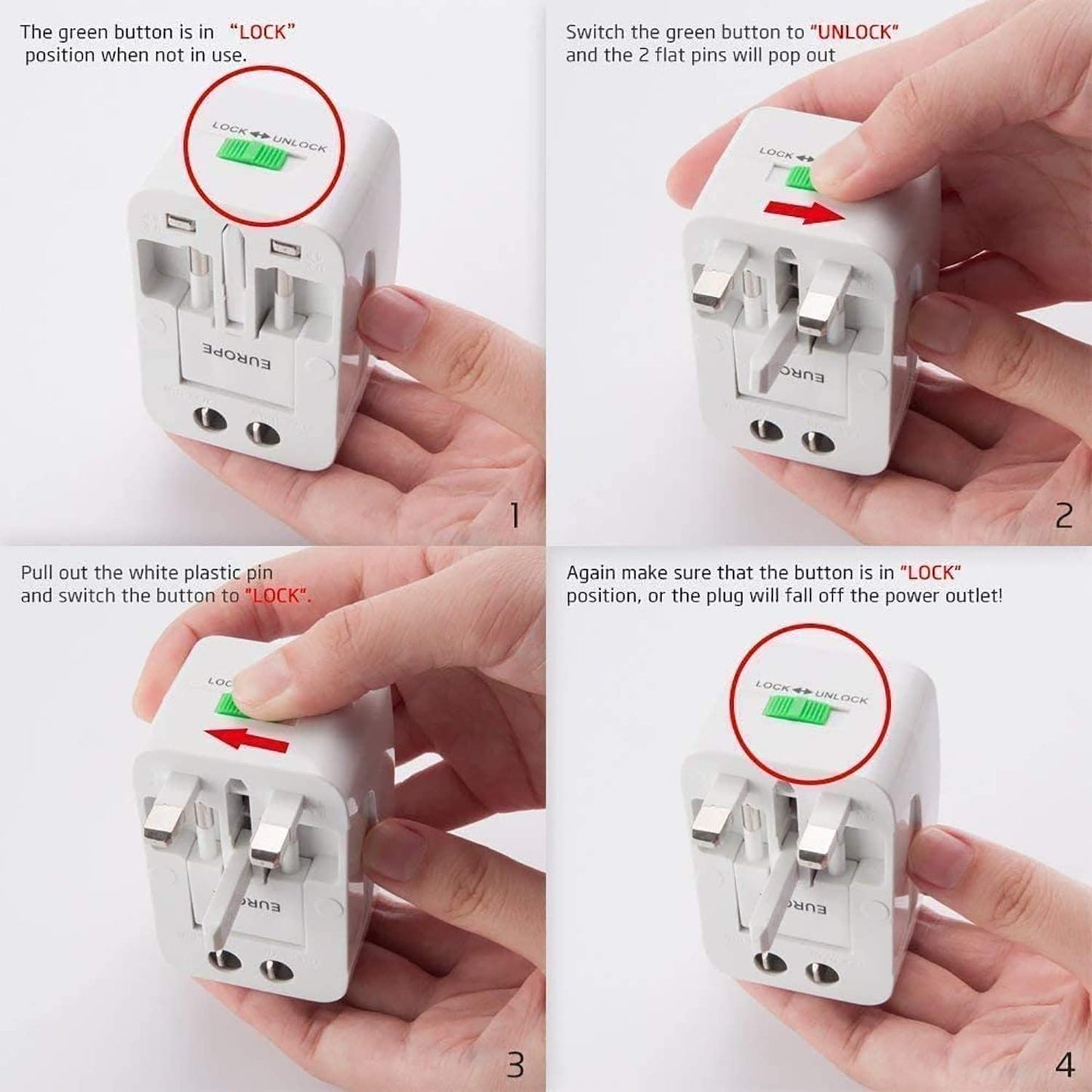 Univerzalni potovalni adapter (UK, EU, AU) – Infostyle