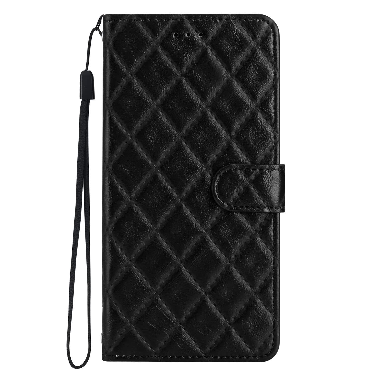 usnjena preklopna torbica quilted za samsung galaxy a23 crna