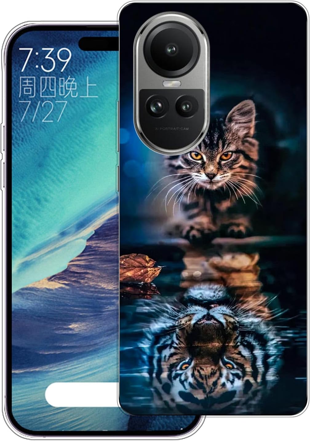 Zaštitna maska Cat & Tiger za Oppo Reno 8 4G