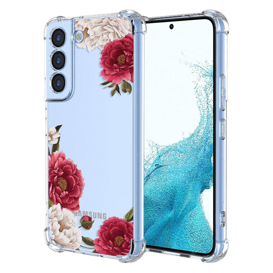 Ovitek za telefon "Flower Antishock" Samsung Galaxy S22 – Infostyle – Prozorna