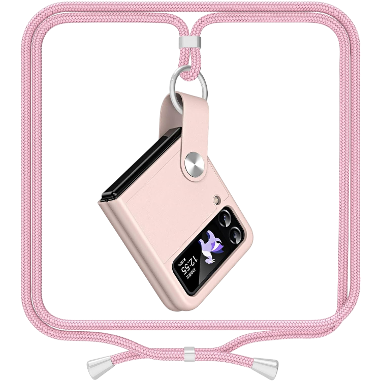 Ovitek z vrvico za telefon Samsung Galaxy Z Flip 3 5G / Flip 4, roza – ANFAIRLACE – Roza / PC