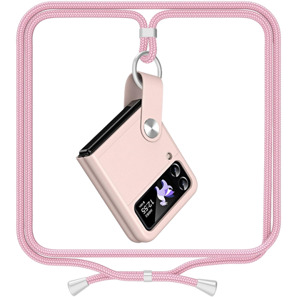Ovitek z vrvico za telefon Samsung Galaxy Z Flip 3 5G / Flip 4, roza – ANFAIRLACE – Roza / PC