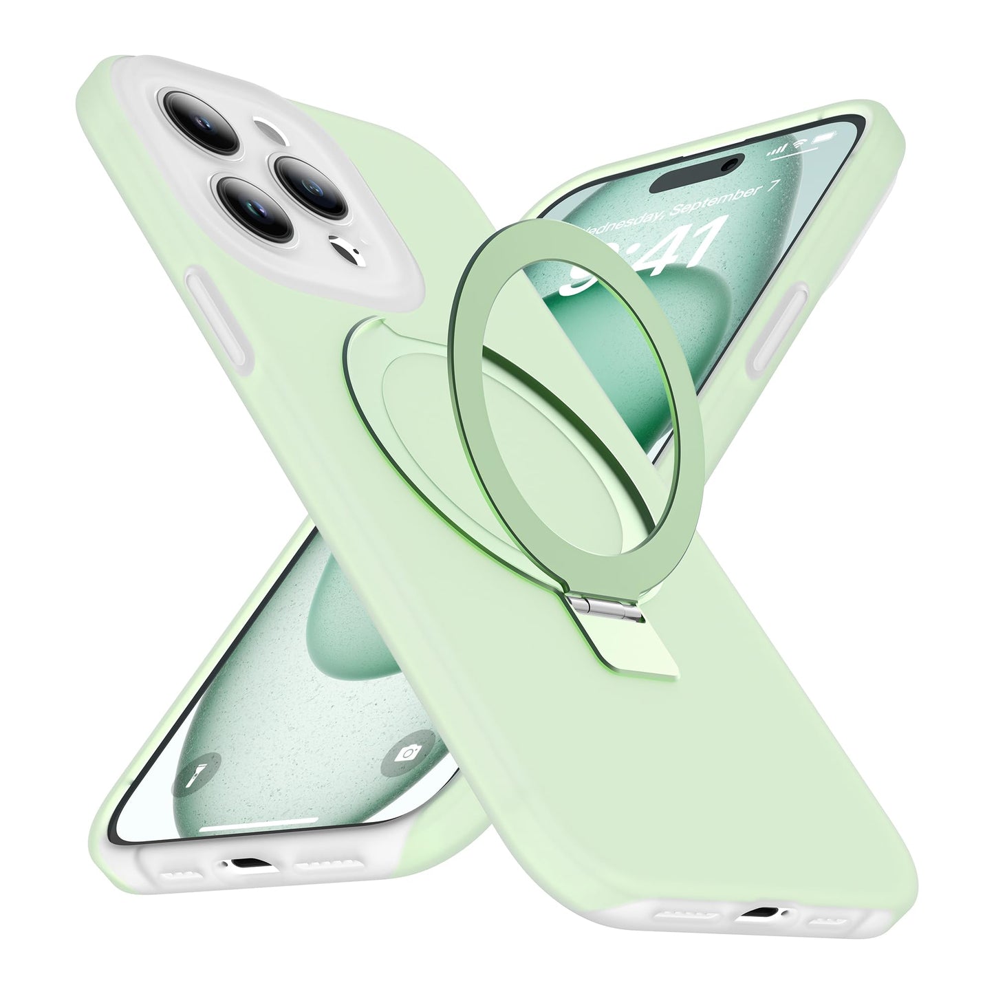 srotek ovitek z magnetnim stojalom za iphone 15 pro max zelena