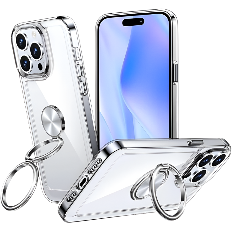 Ovitek "XYZ ring" za iPhone 15 Pro – Prozorna