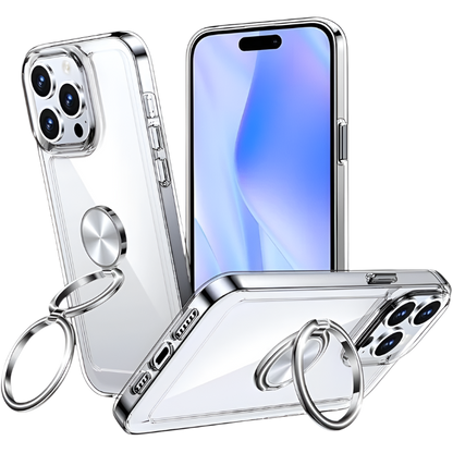 Ovitek "XYZ ring" za iPhone 15 Pro – Prozorna