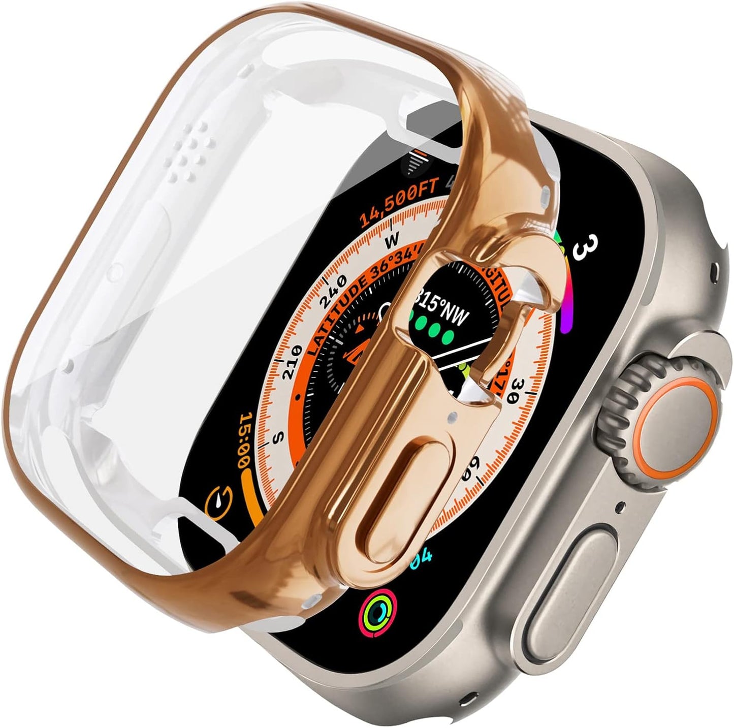 YuiYuKa TPU zaštitna maskica za Apple Watch Ultra / Ultra 2 49 mm – ružičasto zlatna