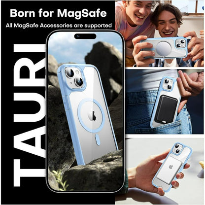 Ovitek za telefon + 2x zaščitno steklo + 2x zaščita za kamero "MagSafe" iPhone 15 – Tauri