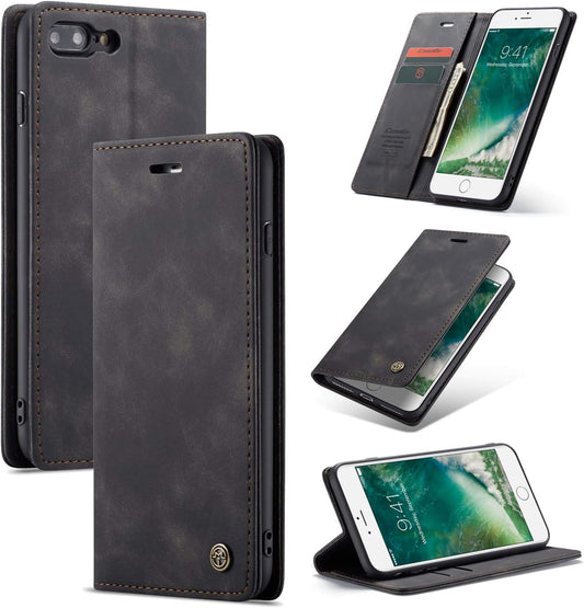 Preklopna torbica BigCousin za iPhone 6 Plus / 7 Plus / 8 Plus – Crna