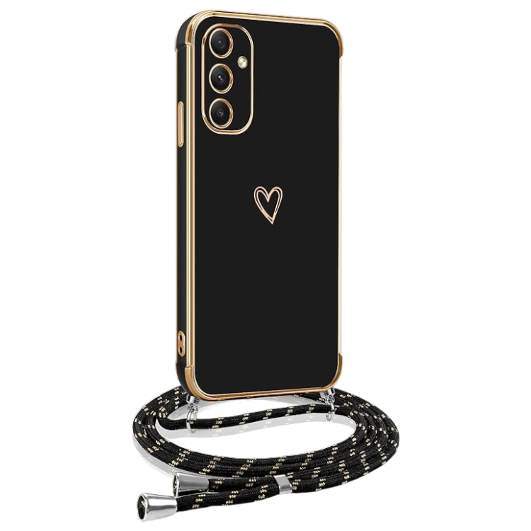 Ovitek z vrvico za Samsung Galaxy A34 5G, črna – Infostyle – Črna / TPU silikon
