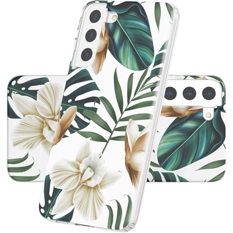 Ovitek "marble flower" za Samsung Galaxy S23, bela – Infostyle
