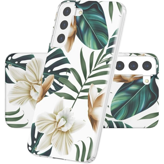 Ovitek "marble flower" za Samsung Galaxy S23, bela – Infostyle