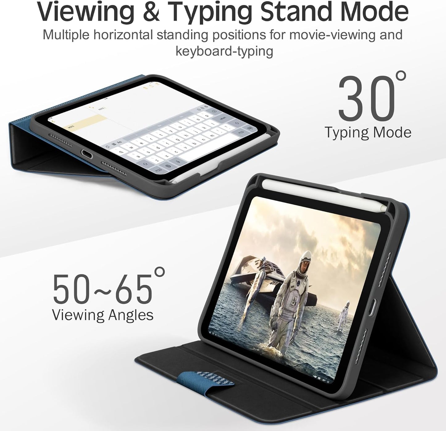 Ovitek za tablico "KingBlanc" iPad Mini (A17 Pro, model 2024, 7. gen.) / Mini 6 (model 2021, 6. gen.), 8.3"