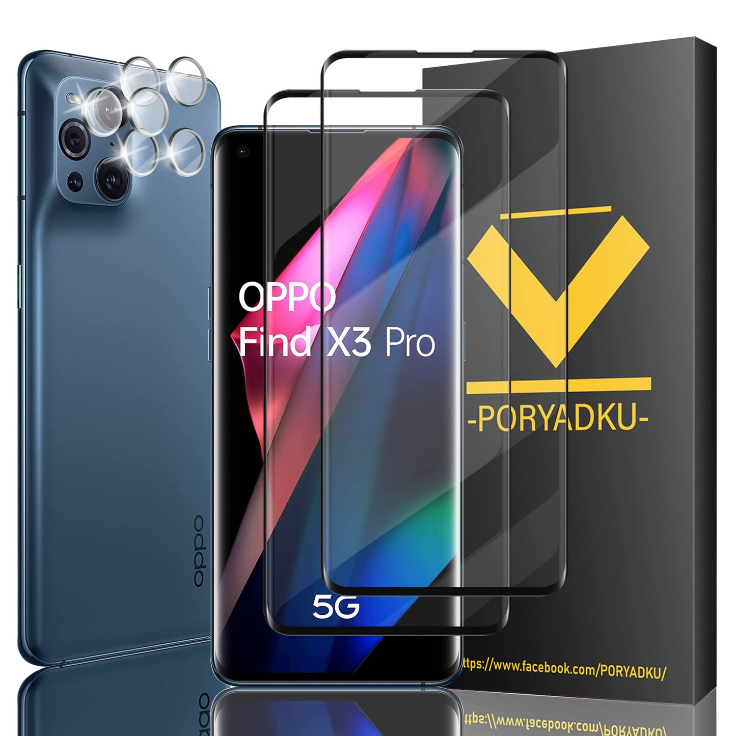 zascitno steklo in zascita kamere za oppo find x3 pro
