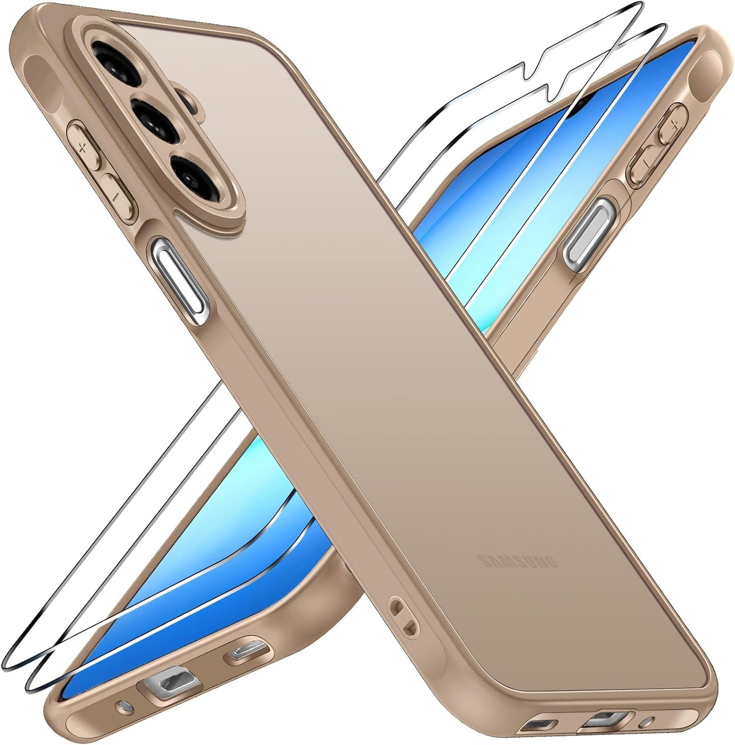 iVoler 3-u-1 zaštitni set za Samsung Galaxy A17 – maskica + 2x kaljeno staklo, titan