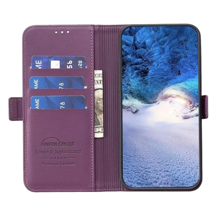 Preklopna torbica za Motorola Moto E13, vijolična – Yiscase