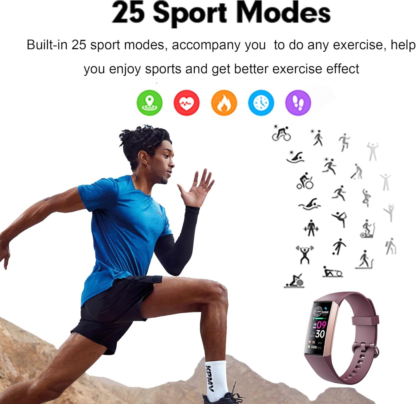 Ženski fitness pametni sat AMOLED – otkucaji srca, pedometar, WhatsApp obavijesti (IP67)