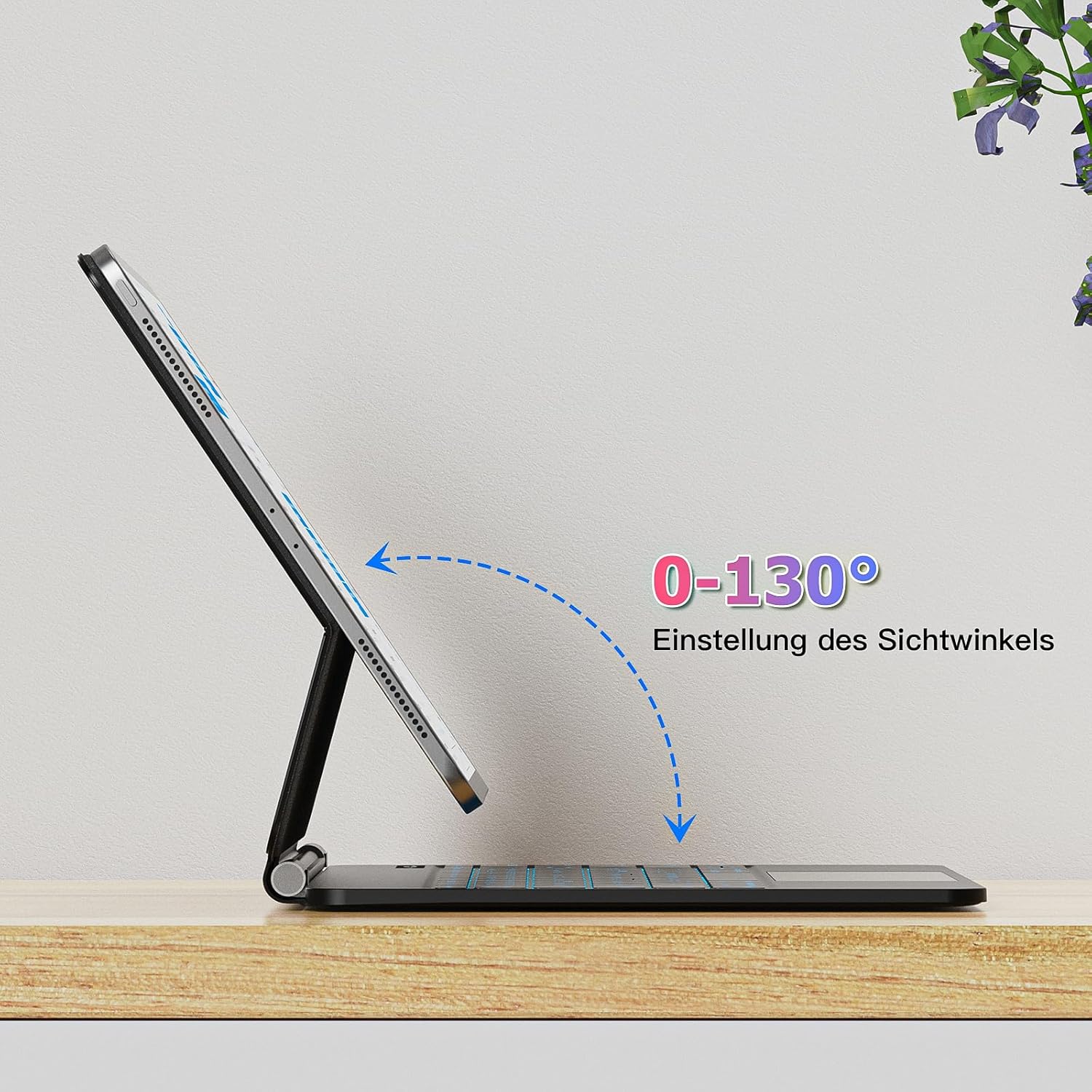 Ovitek z osvetljeno tipkovnico za iPad Air 6. gen.2024 M2 13 "/iPad Pro 12,9" – GOOJODOQ