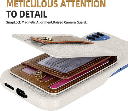 Kožna futrola za Samsung Galaxy S25 Plus – Držač kartica, Bijela