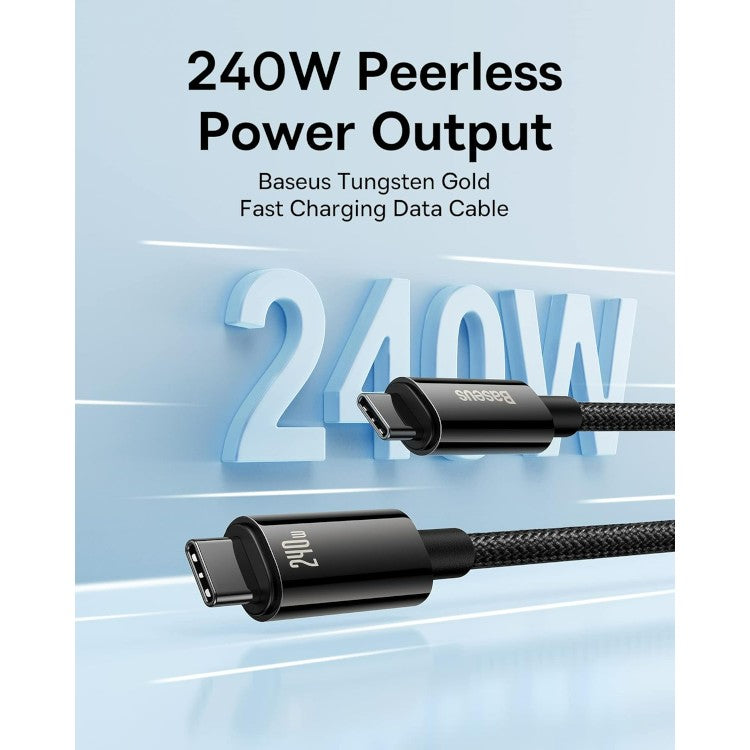 Kabel USB C v USB C 240w, 2m č – Baseus