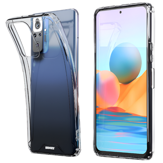 Ovitek za telefon "Moozy Xframe" Xiaomi Redmi Note 10 Pro in Note 10 Pro Max – Prozorna