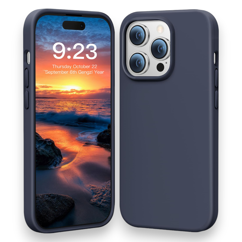 Silikonski ovitek "PuyaTeya" za iPhone 14 Pro – Infostyle – Rumena / PC + TPU silikon