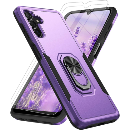 Ovitek za telefon ''Ring'' z zaščito za kamero + zaščitno steklo za Samsung Galaxy A54 5G – Infostyle – Vijolična