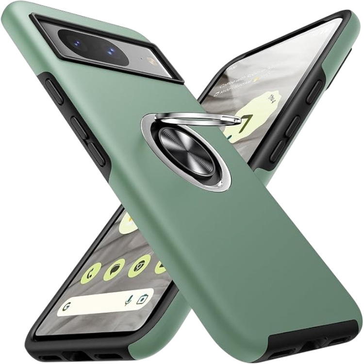 Ovitek "ring stojalo" za Google Pixel 8 Pro – JAME – Srebrna