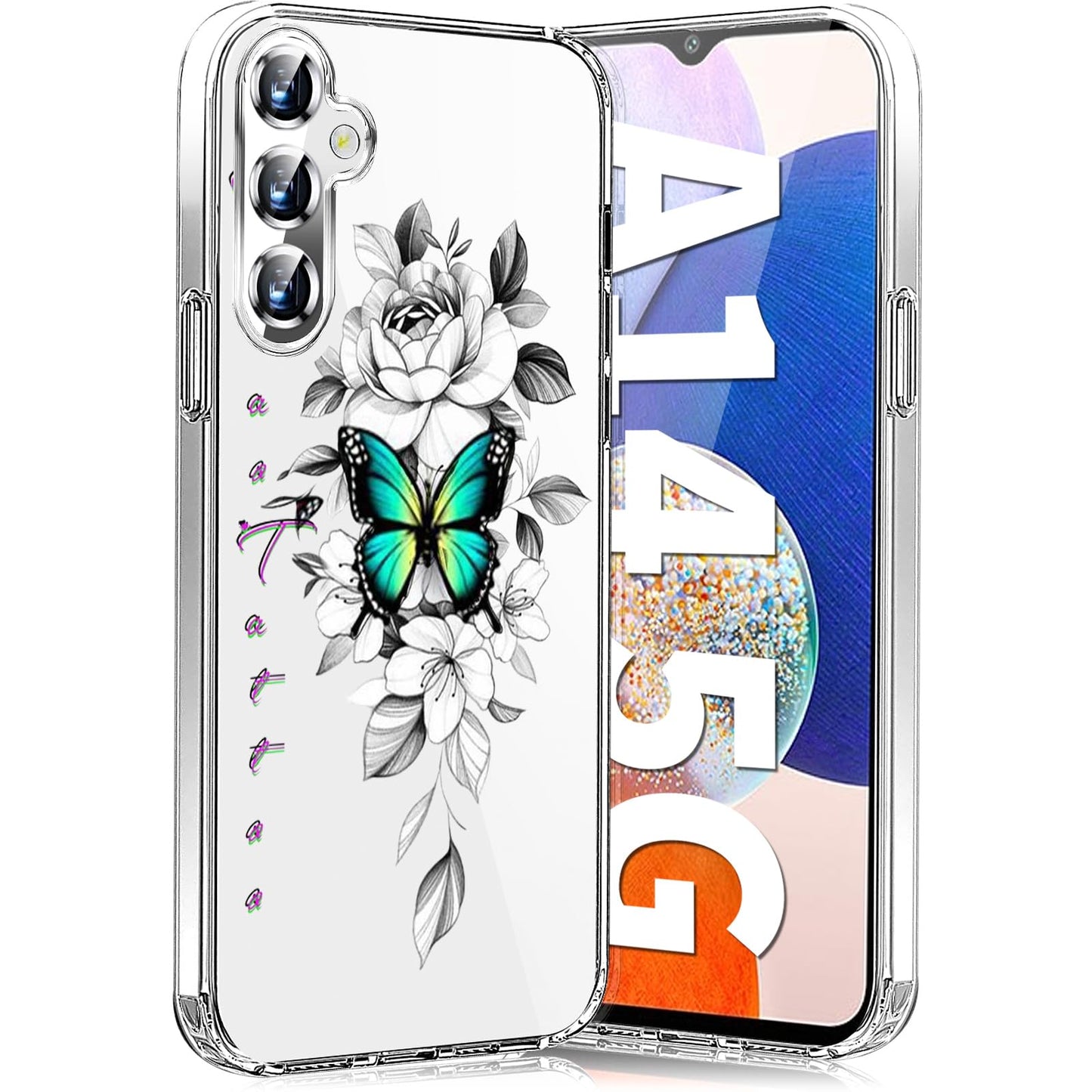 silikonski ovitek metulj za samsung galaxy a14 5g
