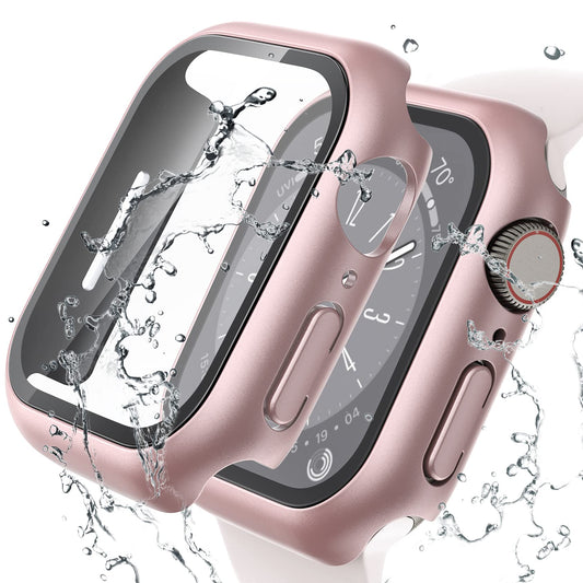 ovitek in zascita zaslona za apple watch series 8 7 45mm roza