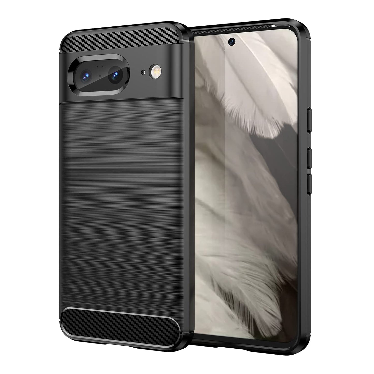 Karbonska maskica za Google Pixel 8 – mekani TPU silikon, zaštitna, crna