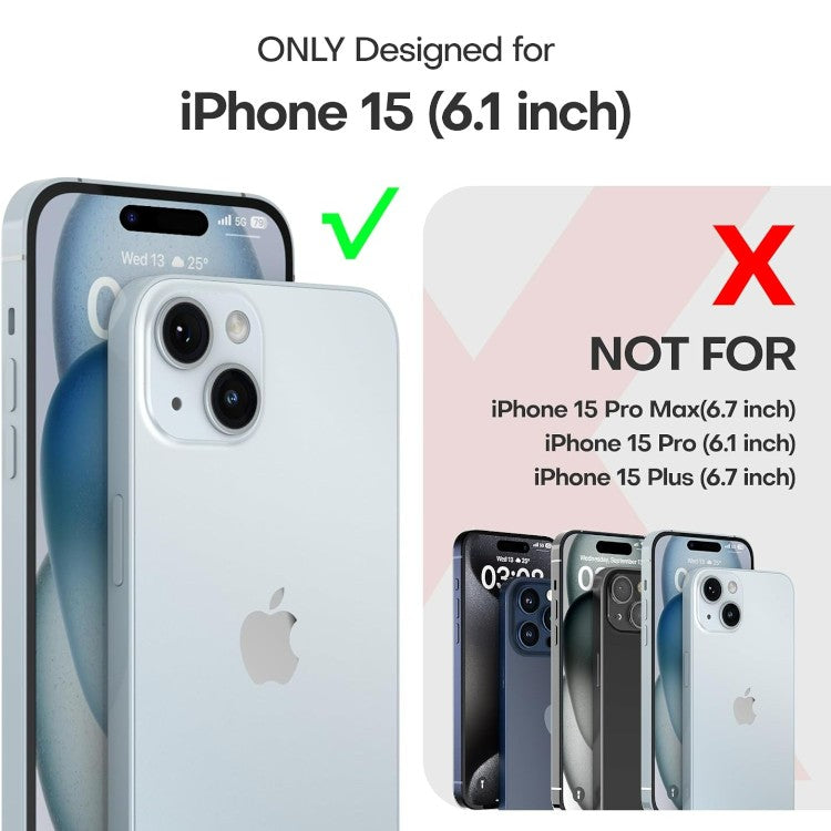Ovitek za telefon + 2x zaščitno steklo + 2x zaščita za kamero "MagSafe" iPhone 15 – Tauri