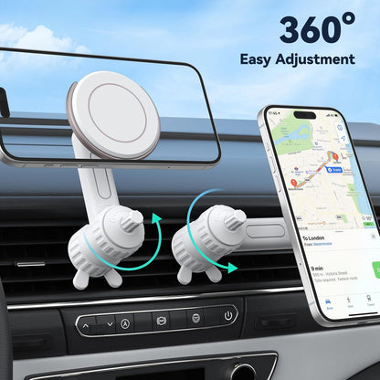 Ktryman MagSafe2 magnetski držač za automobil za telefon – 360° držač za iPhone i MagSafe uređaje - bijeli