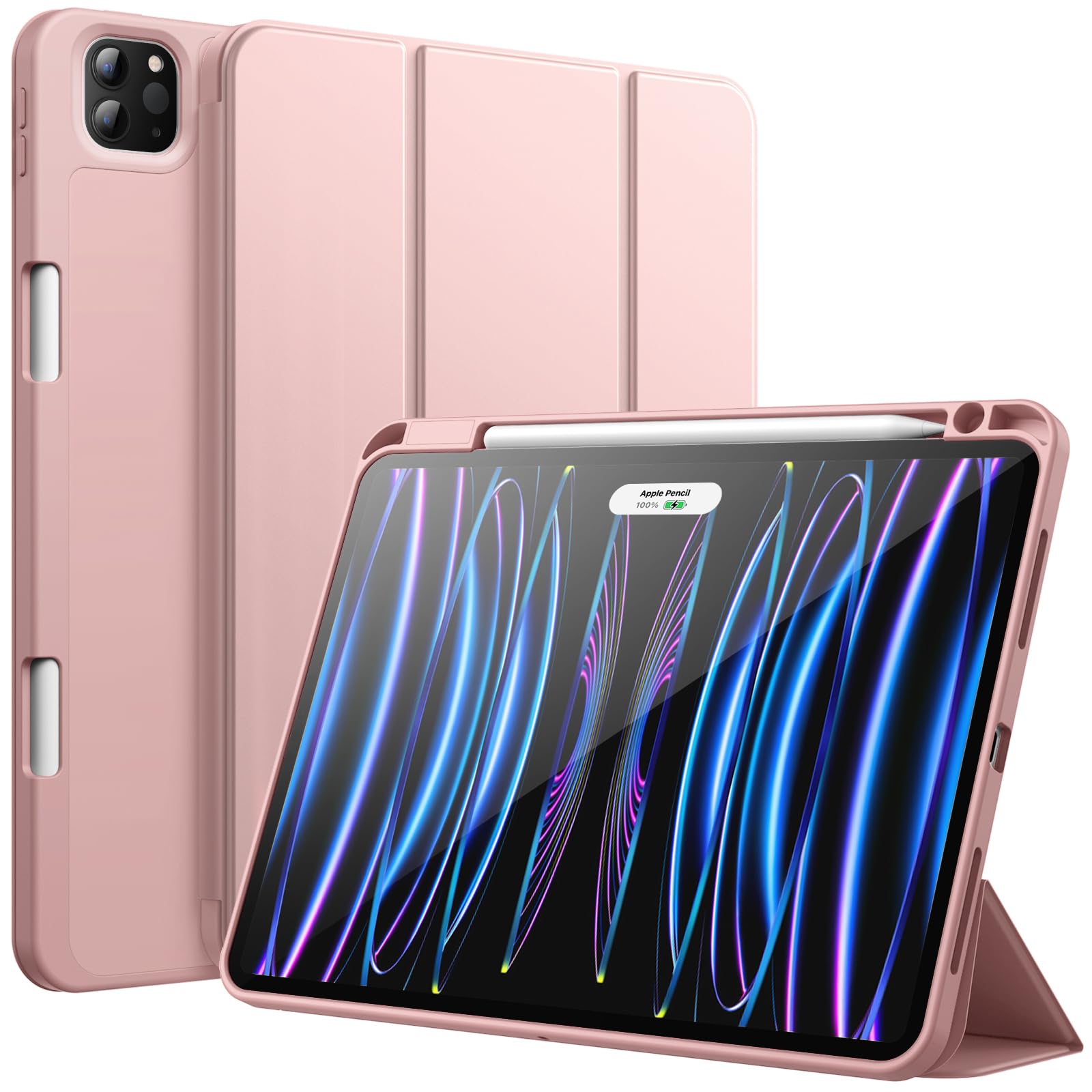 jetech ovitek za ipad pro 11 z drzalom za svincnik roza