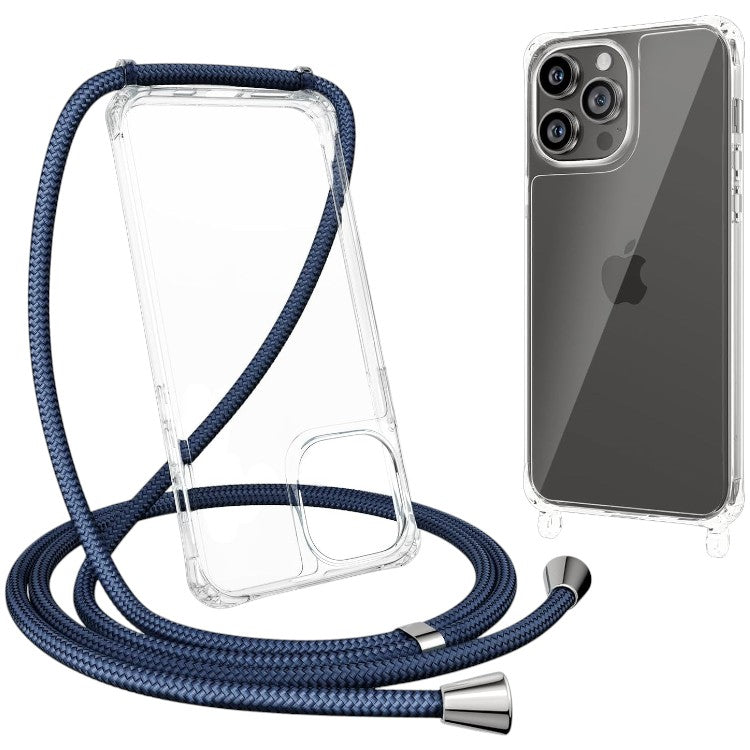 Ovitek z vrvico za iPhone 15 Pro, modra – Infostyle