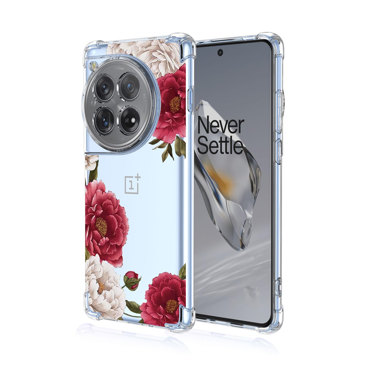 Prozoren ovitek Red Flower za OnePlus 12R / Ace 3 5G