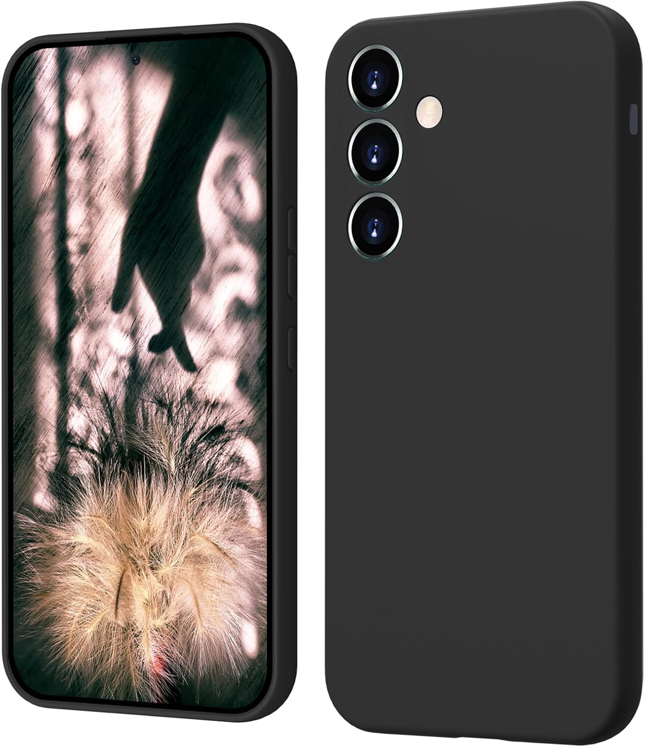 ElestBela silikonska maska za Samsung Galaxy S24 Plus – tanka zaštitna futrola (tamno crna)