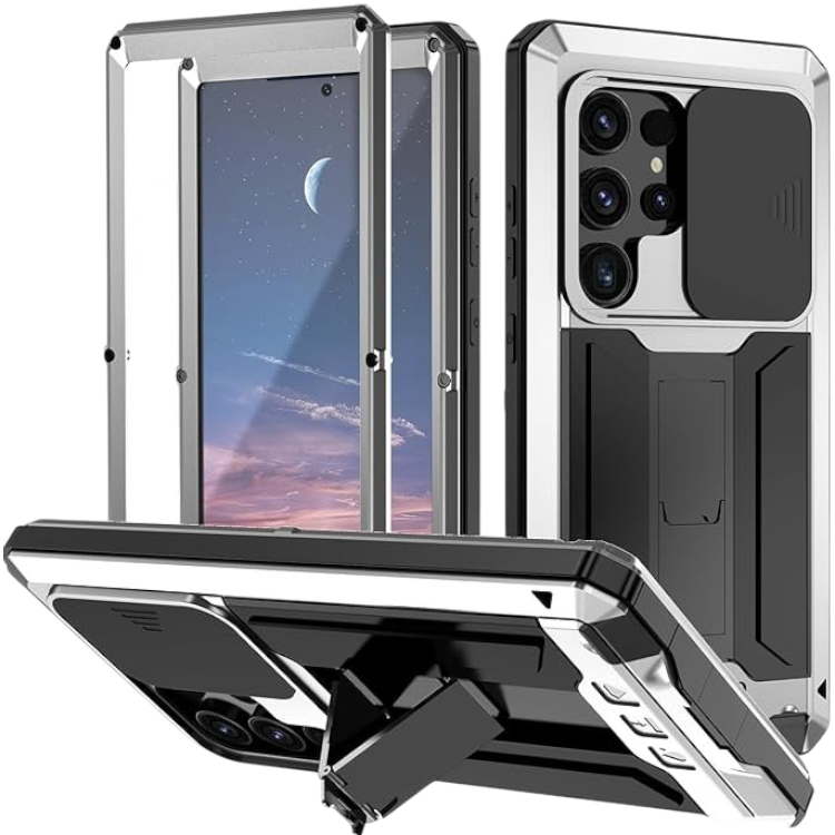 Ovitek 'Aluminij' za telefon Samsung Galaxy S24 Ultra, srebrna – Infostyle
