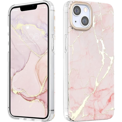 Ovitek "MATEPROX marble" za iPhone 13 Pro, roza