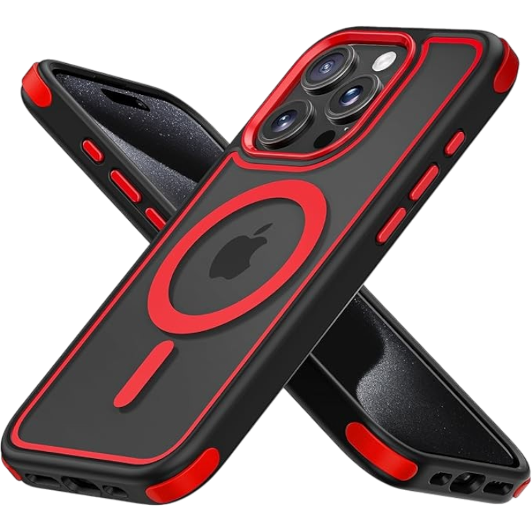 Ovitek "hibridni magnetic" za iPhone 15 Pro – MobNano – Črna