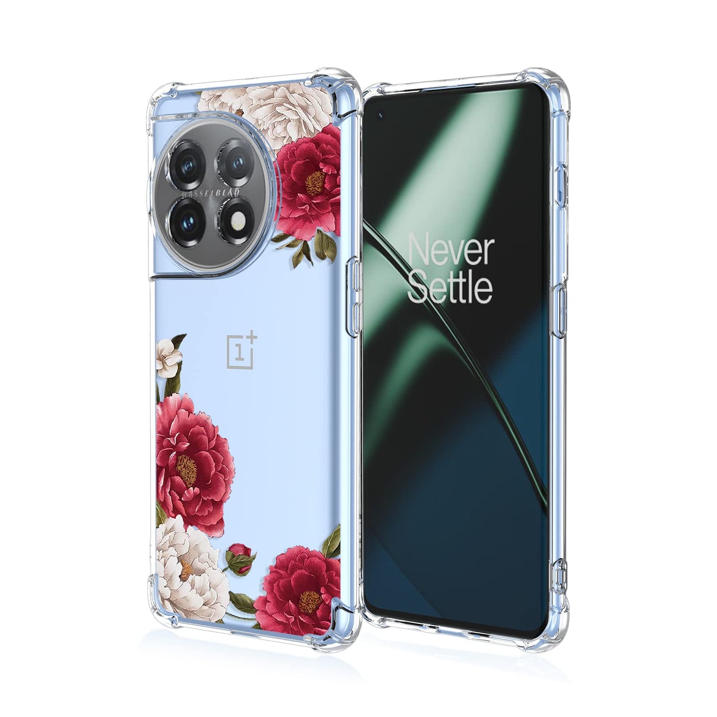 prozoren ovitek red rose za oneplus 11 5g