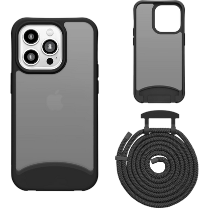 Ovitek za telefon z vrvico "Lawonda" iPhone 14 Pro Max – Infostyle – Črna