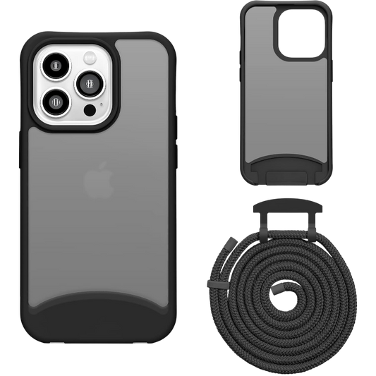 Ovitek za telefon z vrvico "Lawonda" iPhone 14 Pro Max – Infostyle – Črna