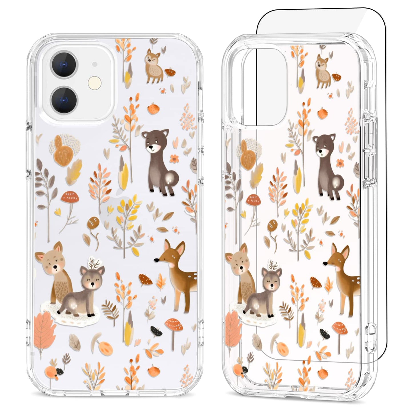 ovitek woodland animals z zascitnim steklom za iphone 12 12 pro