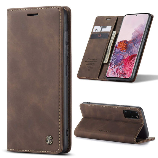 preklopna torbica bigcousin za samsung s20 plus rjava