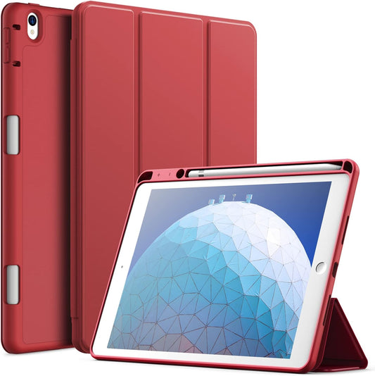Ovitek JETech za 9,7-palčni iPad (5. / 6. generacija, 2017 / 2018) z držalom za svinčnik – vinsko rdeča